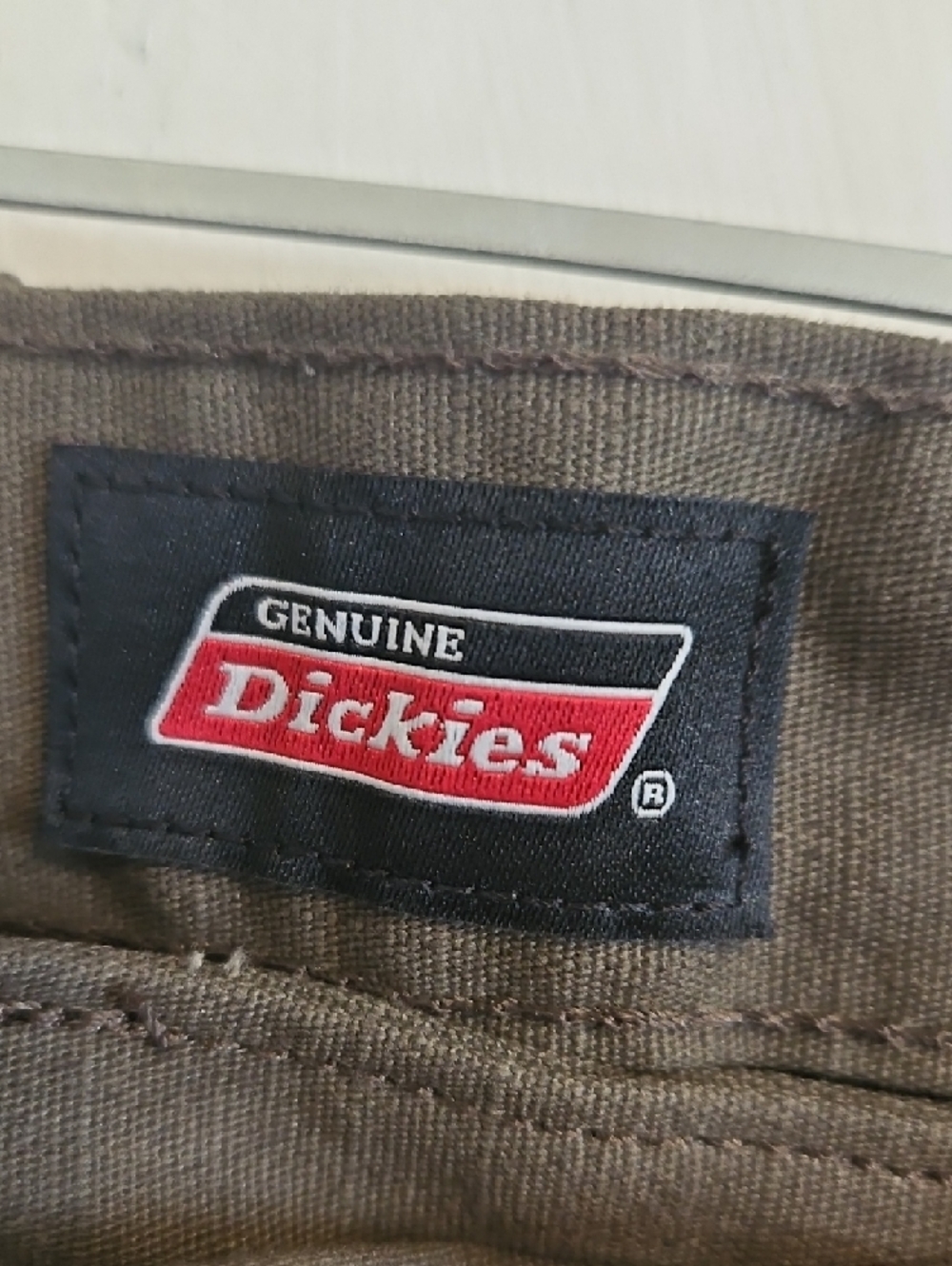 Dickies Olive Cargo Work Shorts with Black Pocket Accents - Picture 2 of 5